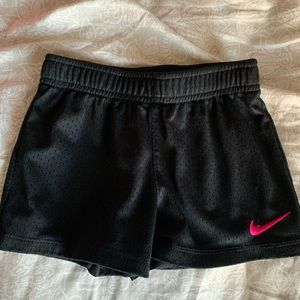 Girls Nike black athletic shorts